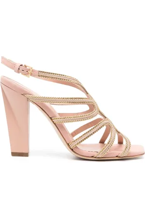 Alberta Ferretti Soutage 100mm leather sandals