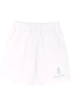 Sporty & Rich Vendome logo-print cotton shorts