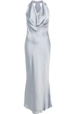 Norma Kamali Halterneck crepe maxi dress