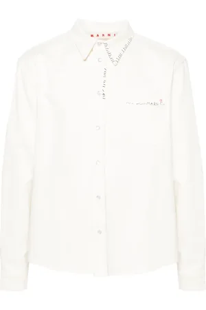 Marni Logo-embroidered cotton shirt