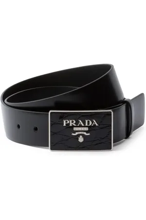 Prada Saffiano logo-print belt