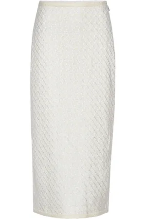 ROTATE Bouclé pencil skirt