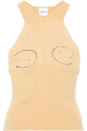 Nanushka Contrast-panel sleeveless top