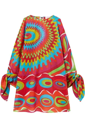 Puccini Bersaglio-print kaftan minidress