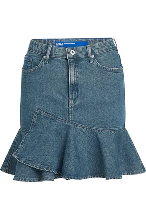Karl Lagerfeld Ruffled denim mini skirt