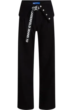 Karl Lagerfeld Belted straight-leg jeans
