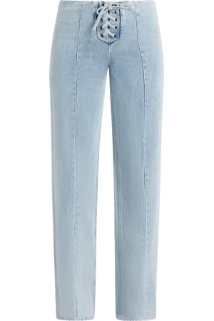 ROTATE Lace-up straight-leg jeans