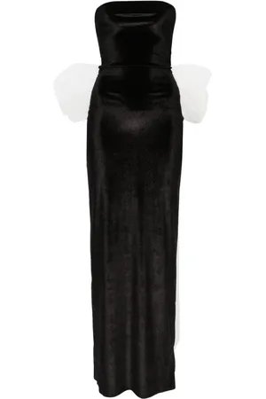 Atu Body Couture Bow-detail velvet gown
