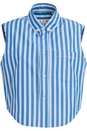Marni Striped sleeveless cotton shirt