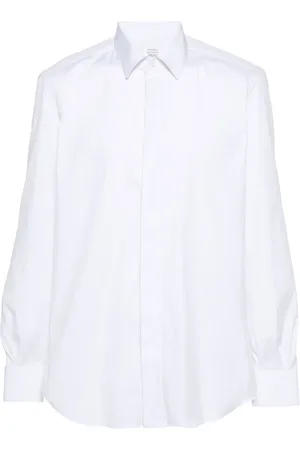 MAZZARELLI Classic-collar poplin shirt