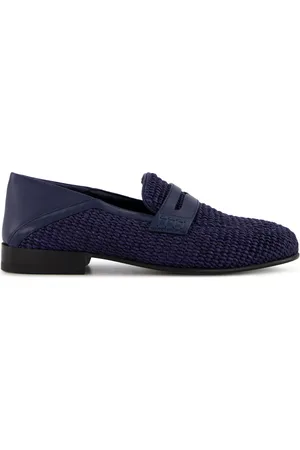 Manolo Blahnik Padstow woven-raffia loafers