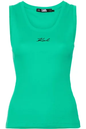 Karl Lagerfeld Logo-embroidered tank top