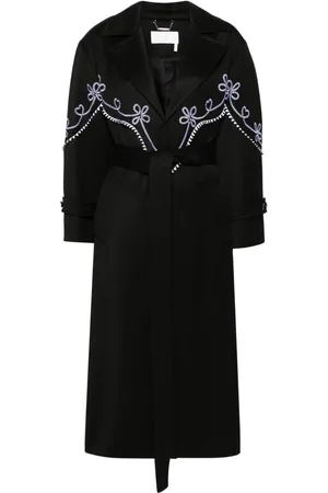 Chloé Motif-embroidered maxi trench coat