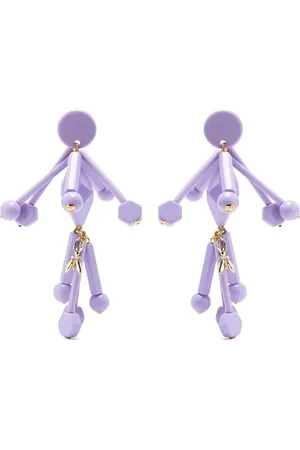 Patrizia Pepe Bead-embellished clip-on earrings
