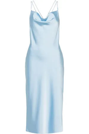 ROTATE Satin midi slip dress