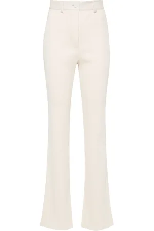 Nanushka Fine-ribbed bootcut trousers