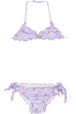 MC2 SAINT BARTH Starfish-print striped bikini