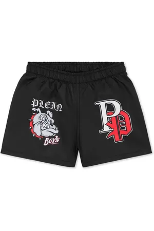 Philipp Plein Logo-print elasticated-waist swim shorts