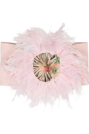 Cynthia Rowley Feather-embellished bandeau top