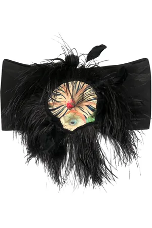 Cynthia Rowley Feather-embellished bandeau top