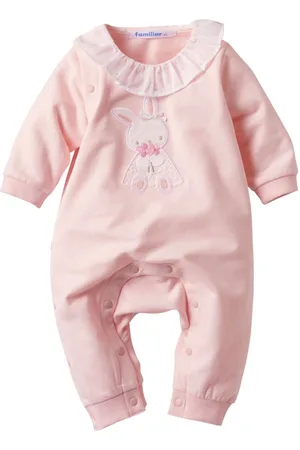 Familiar Rabbit-appliqué romper