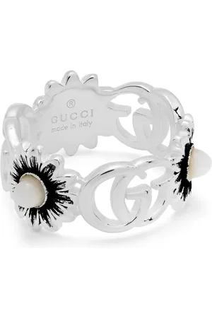 Gucci Marmont floral-motif band ring