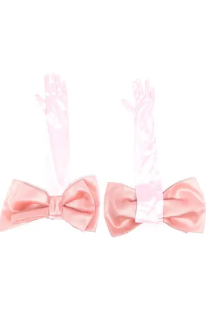 Parlor Bow-detail satin gloves