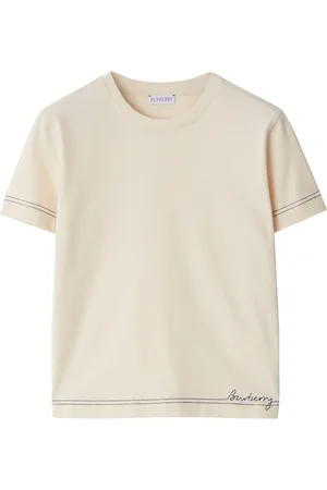 Burberry Logo-embroidered cotton T-shirt