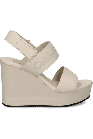 Calvin Klein Logo-strap 110mm wedge sandals