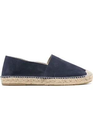 TAGLIATORE Debossed-logo suede espadrilles