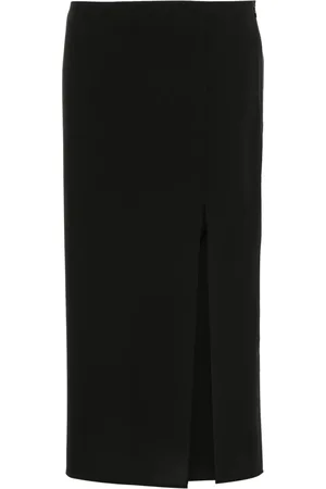 Gauchere Side-slit wool skirt