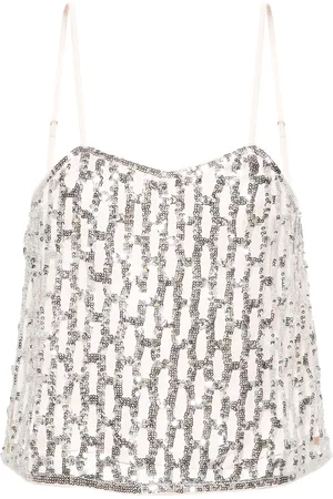 FORTE FORTE Sequin-embellished sleeveless top