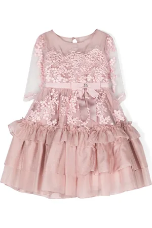 PATACHOU Floral-applique tiered dress