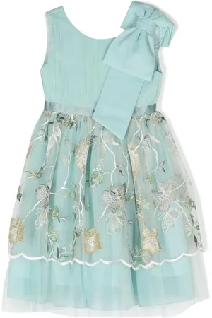 PATACHOU Floral-appliqué tulle dress