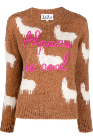 MC2 SAINT BARTH Embroidered-slogan long-sleeved jumper