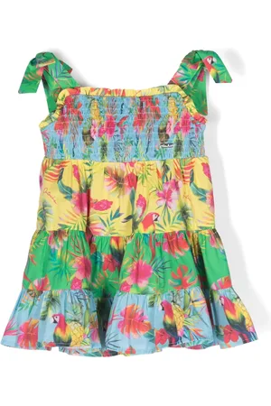PATACHOU Botanical-print tiered dress