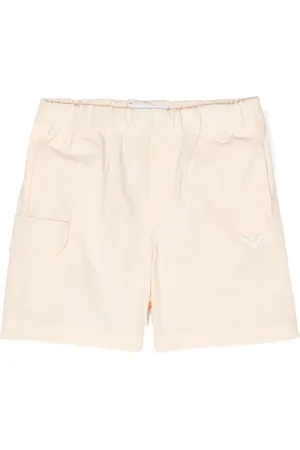 Emporio Armani Logo-embroidered poplin shorts