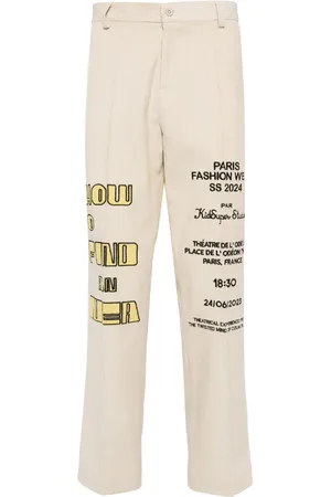 KIDSUPER STUDIOS Embroidered-motif corduroy trousers
