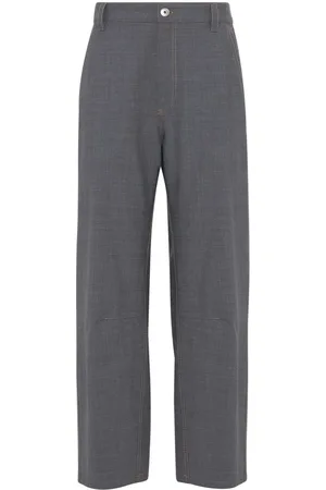 Brunello Cucinelli Mélange-effect trousers