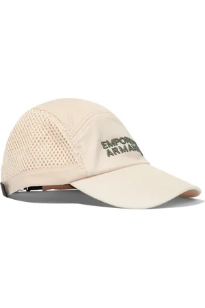 Emporio Armani Logo-embroidered mesh-panelled cap