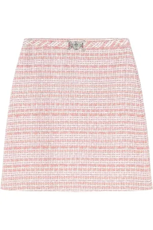 VERSACE A-line tweed skirt