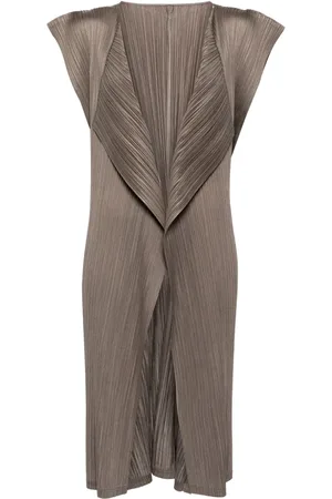 PLEATS PLEASE ISSEY MIYAKE Pliss?? satin cardigan