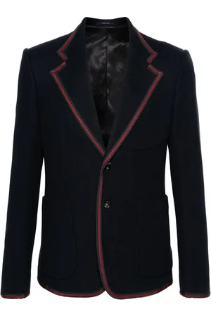 Gucci Web-stripe cotton blazer