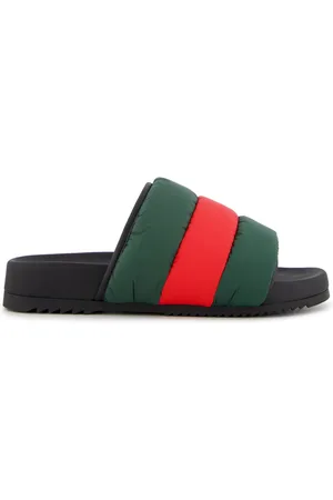 Gucci Web-Stripe padded slides