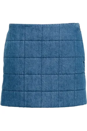 Gucci Quilted denim miniskirt