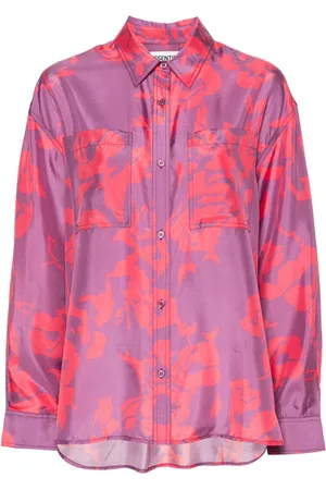 Essentiel Antwerp Forget Me Not silk shirt