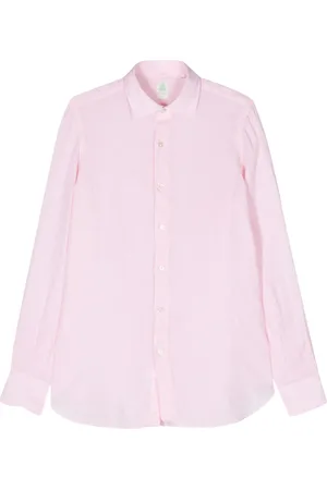 Finamore Spread-collar linen shirt