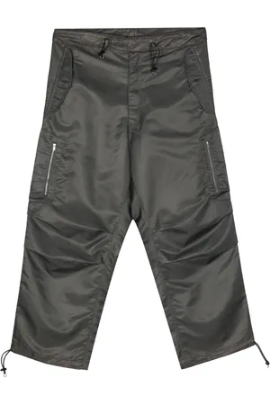 Random Identities Gathered-detail drawstring trousers