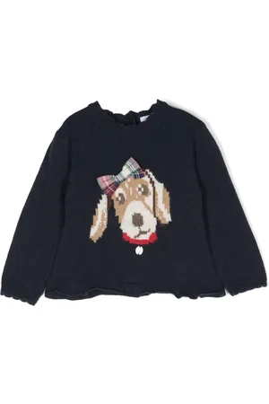 PATACHOU Intarsia-knit detail sweater