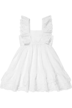 Molo Broderie-anglaise ruffled dress